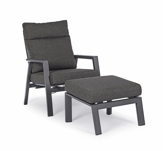 Bizzotto Pouf da giardino Kledi Antracite