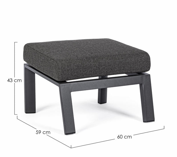 Bizzotto Pouf da giardino Kledi Antracite