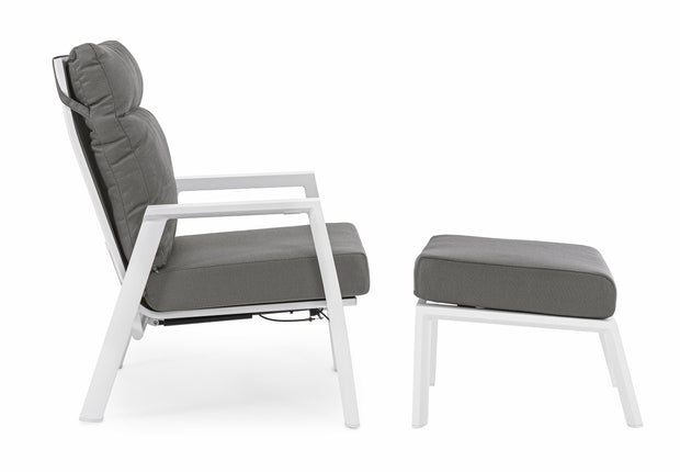 Bizzotto Pouf da giardino Kledi Grigio