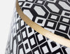 Bizzotto Pouf in ceramica Sfinge Arabic Bianco e Nero