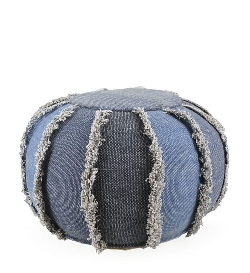 Pouf in cotone Cairo Blu