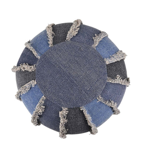 Pouf in cotone Cairo Blu (1)