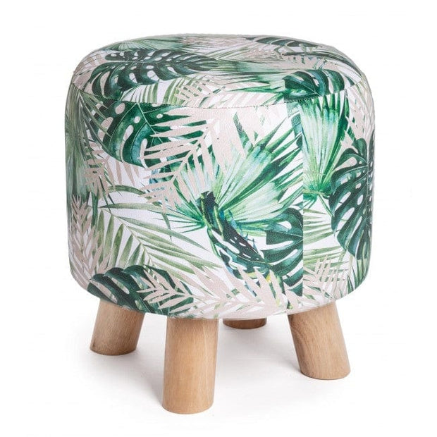 Bizzotto Pouf in ecopelle Tropish Multicolore