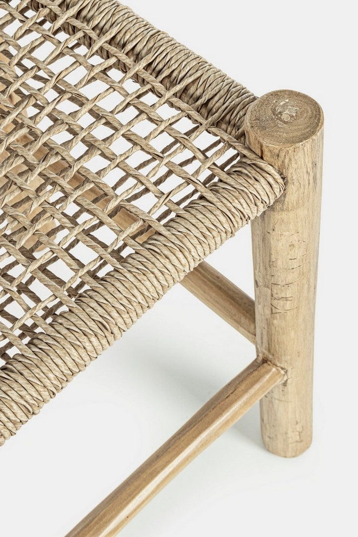 Bizzotto Pouf in legno Lampok Naturale