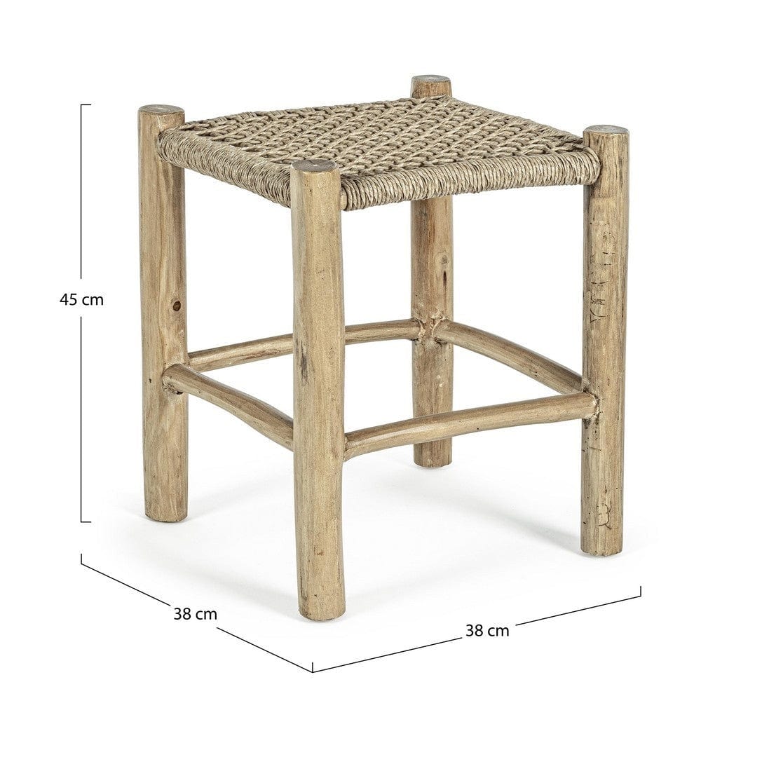 Bizzotto Pouf in legno Lampok Naturale