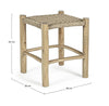 Bizzotto Pouf in legno Lampok Naturale