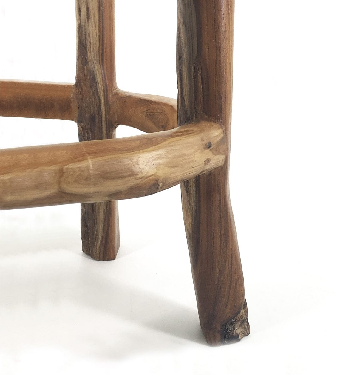 Pouf in legno Teak Round Noce (2)