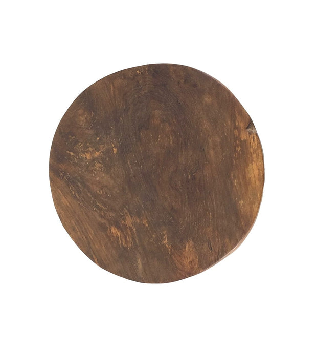 Pouf in legno Teak Round Noce (3)