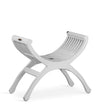 Pouf in legno Yuyu Bianco