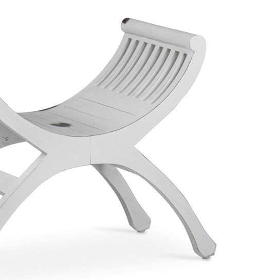 Pouf in legno Yuyu Bianco (1)