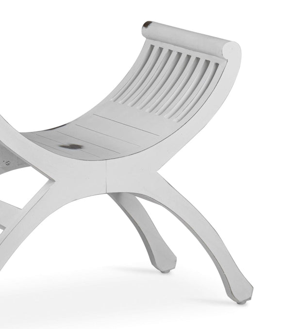 Pouf in legno Yuyu Bianco (1)