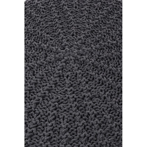 Bizzotto Pouf in tessuto Braid Grigio
