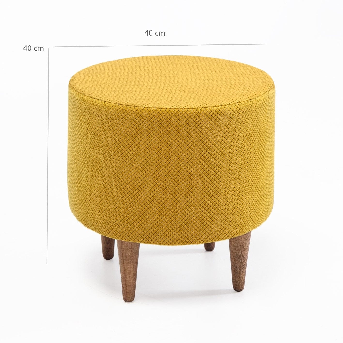 Pouf in tessuto Filbert Giallo (2)