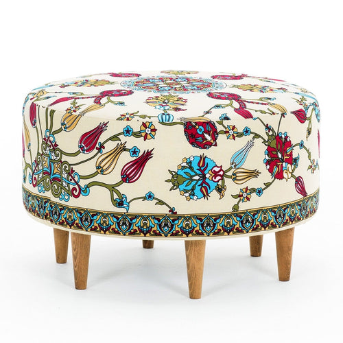 Pouf in tessuto Rimini Multicolore