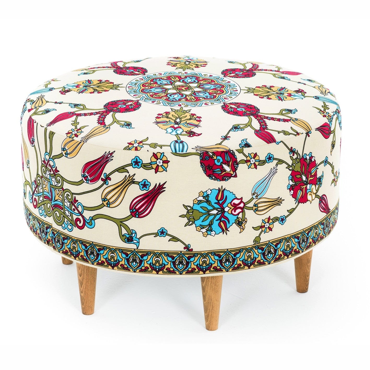 Pouf in tessuto Rimini Multicolore (1)