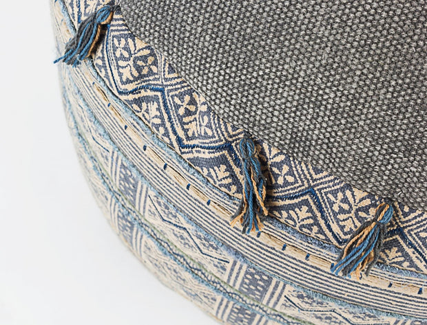 Bizzotto Pouf in tessuto Tilak Snorkel Grigio