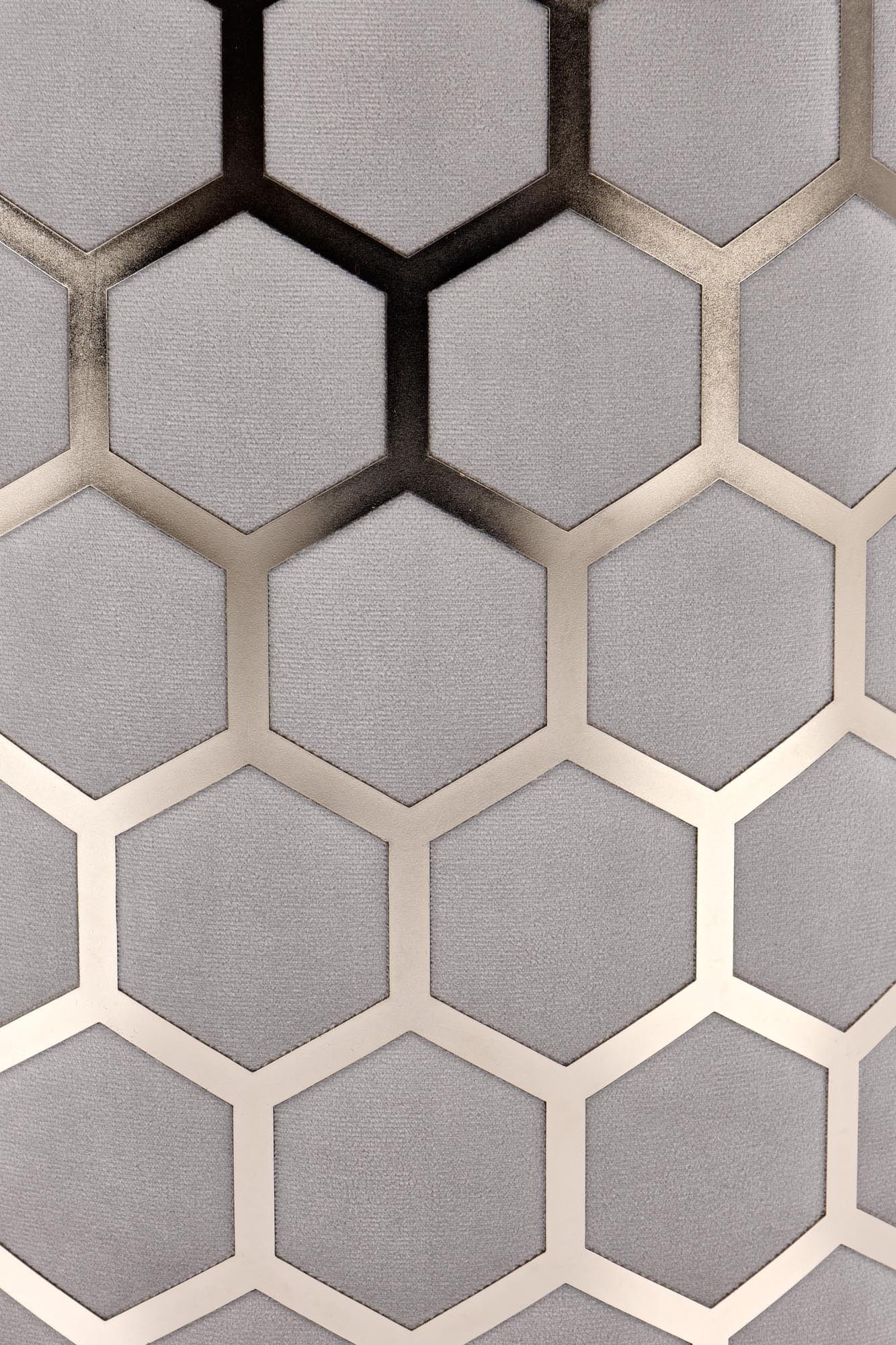 Halmar Pouf in velluto Aquarius Grigio