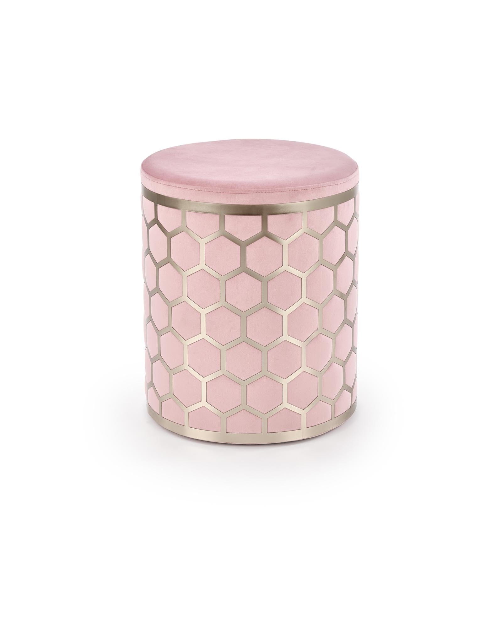 Halmar Pouf in velluto Aquarius Rosa