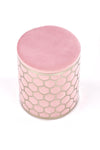 Halmar Pouf in velluto Aquarius Rosa