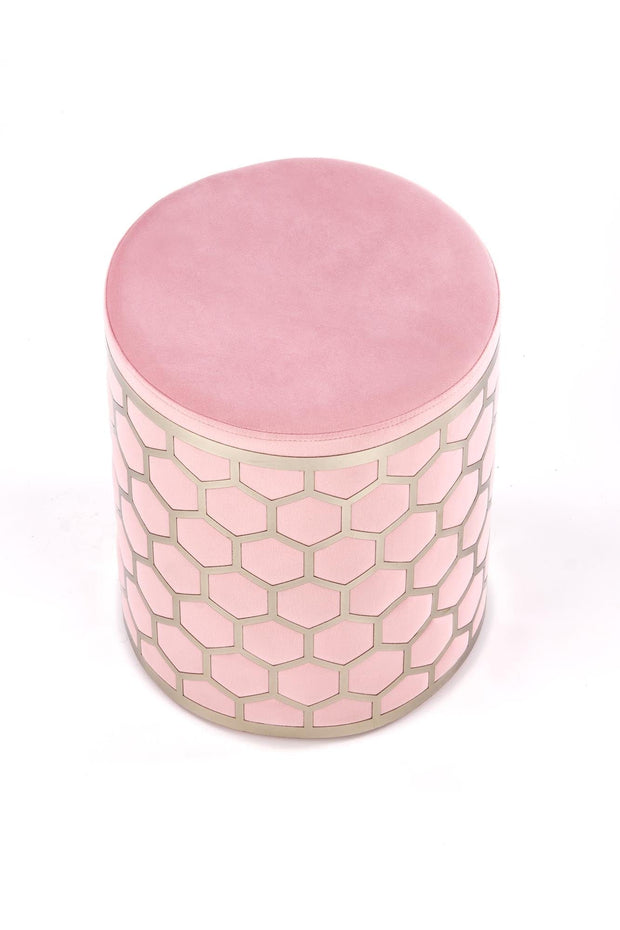 Halmar Pouf in velluto Aquarius Rosa