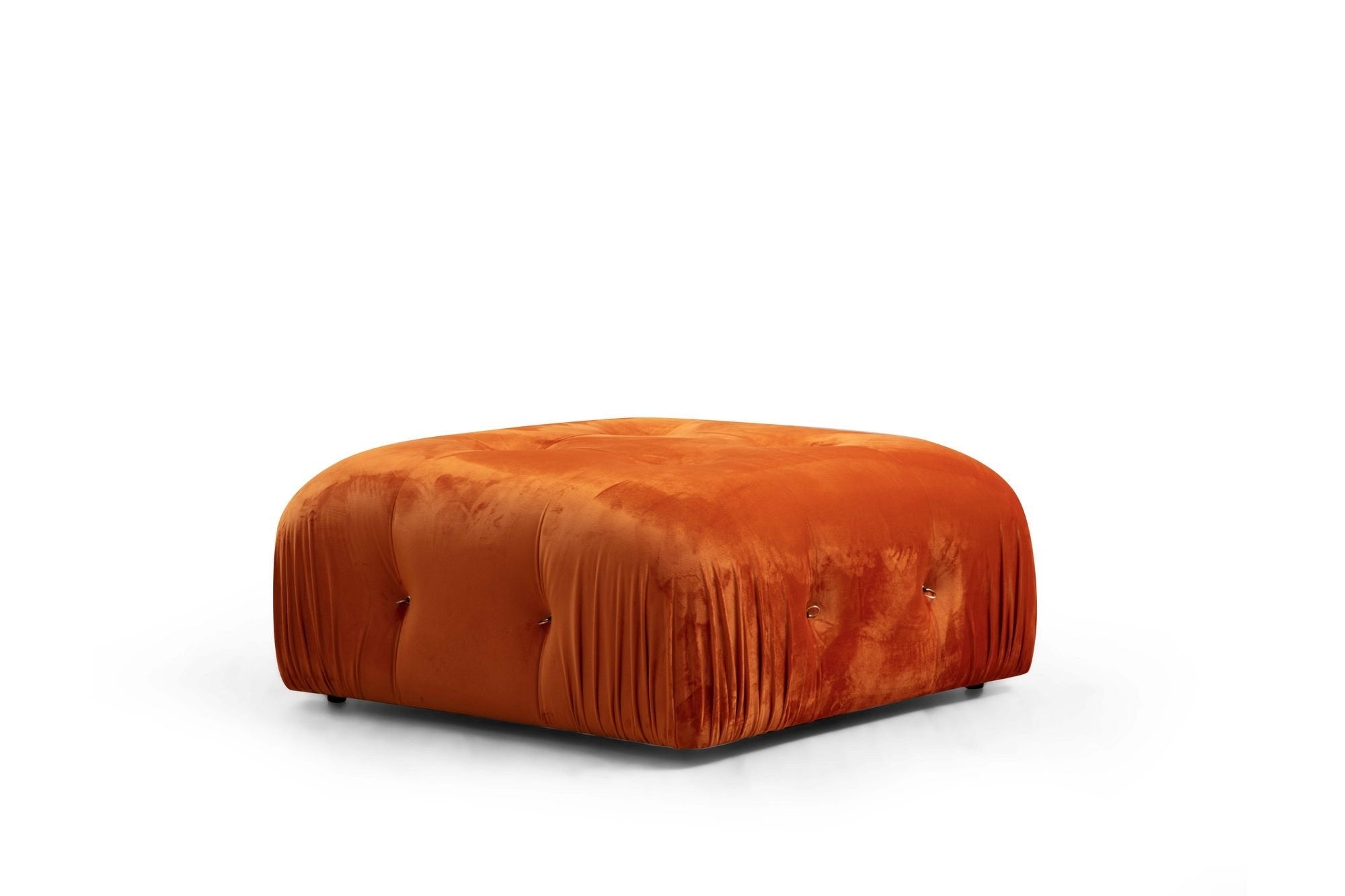 Pouf in velluto Bubble Arancia
