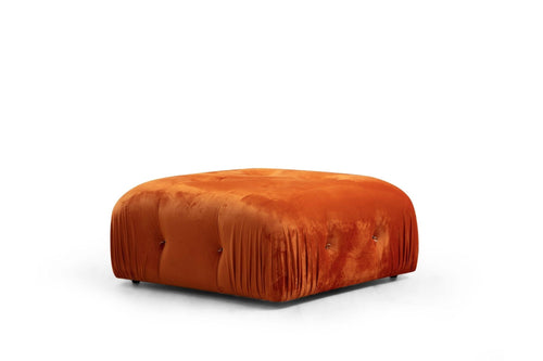 Pouf in velluto Bubble Arancia