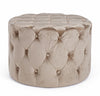Bizzotto Pouf in velluto Lorella Beige