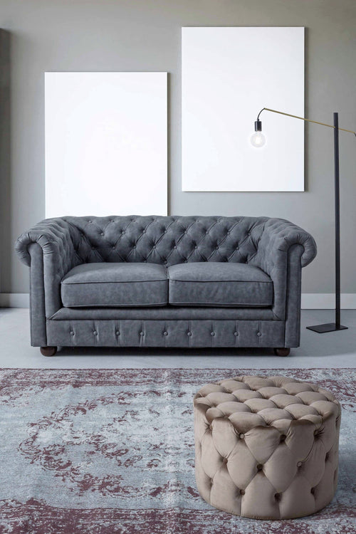 Bizzotto Pouf in velluto Lorella Beige