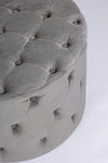 Bizzotto Pouf in velluto Lorella Grigio