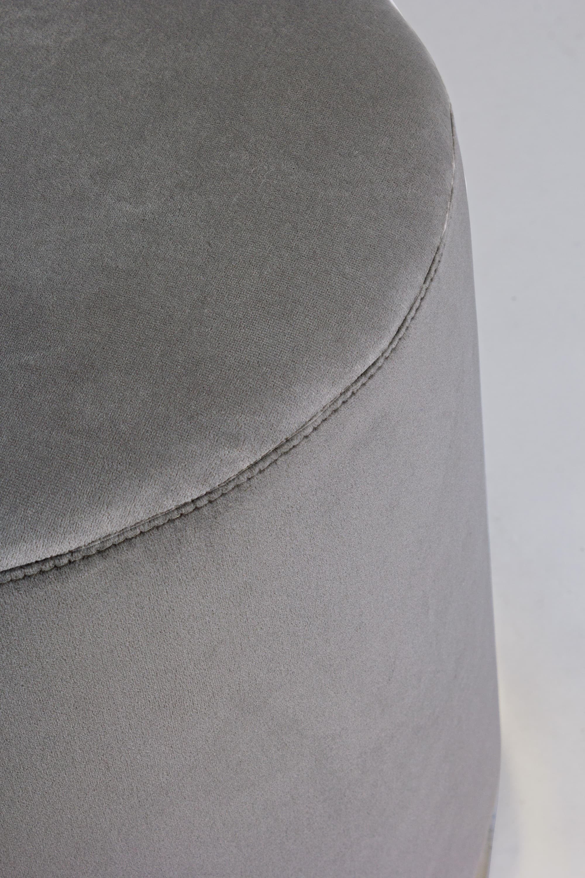 Bizzotto Pouf in velluto Lucilla Grigio