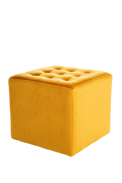 Signal Pouf in velluto Lumia Giallo