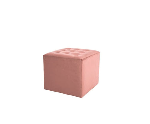 Signal Pouf in velluto Lumia Rosa