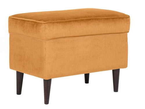 Signal Pouf in velluto Roen Giallo