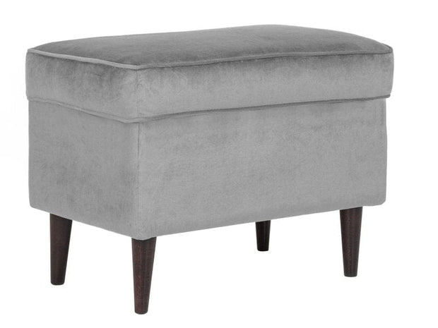 Signal Pouf in velluto Roen Grigio