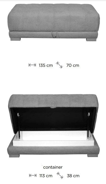 Pouf ottomano con contenitore Campis Grigio (2)