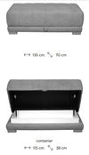 Pouf ottomano con contenitore Campis Grigio (2)
