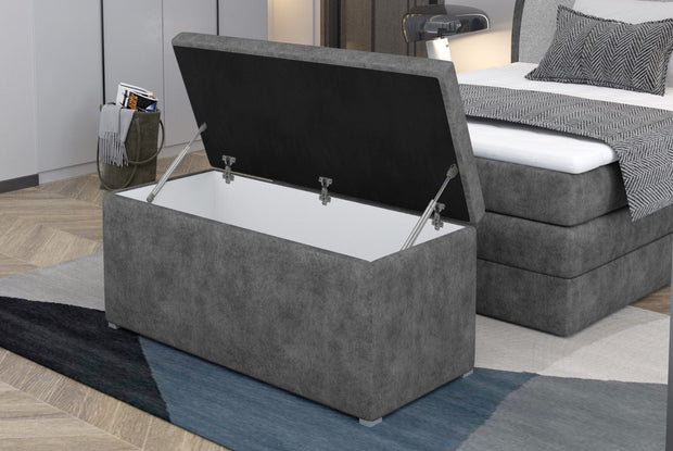 Pouf ottomano con contenitore Ricci Grigio (1)