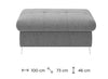 Pouf ottomano Empon Grigio (1)