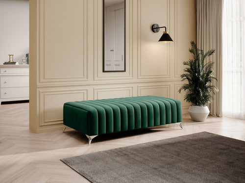 Pouf ottomano in tessuto Laurette & ELTMPL-POUF-LAURENCE