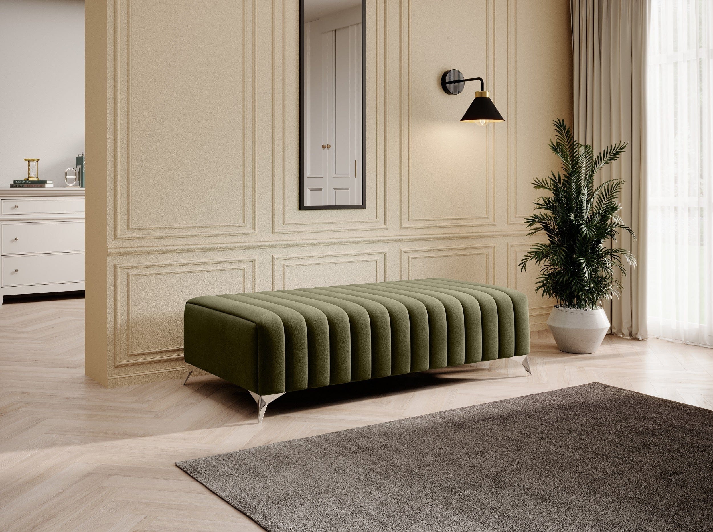 Pouf ottomano in tessuto Laurette (8)