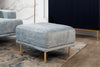 Pouf ottomano in tessuto Nicole Blu