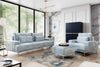 Pouf ottomano in tessuto Nicole Blu (2)