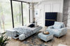 Pouf ottomano in tessuto Nicole Blu (3)