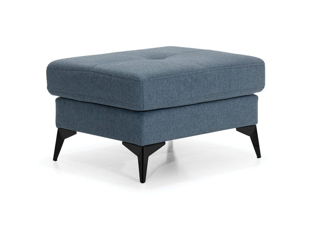 Pouf ottomano in tessuto Pesra Blu