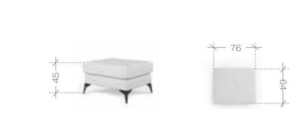 Pouf ottomano in tessuto Pesra Blu (2)