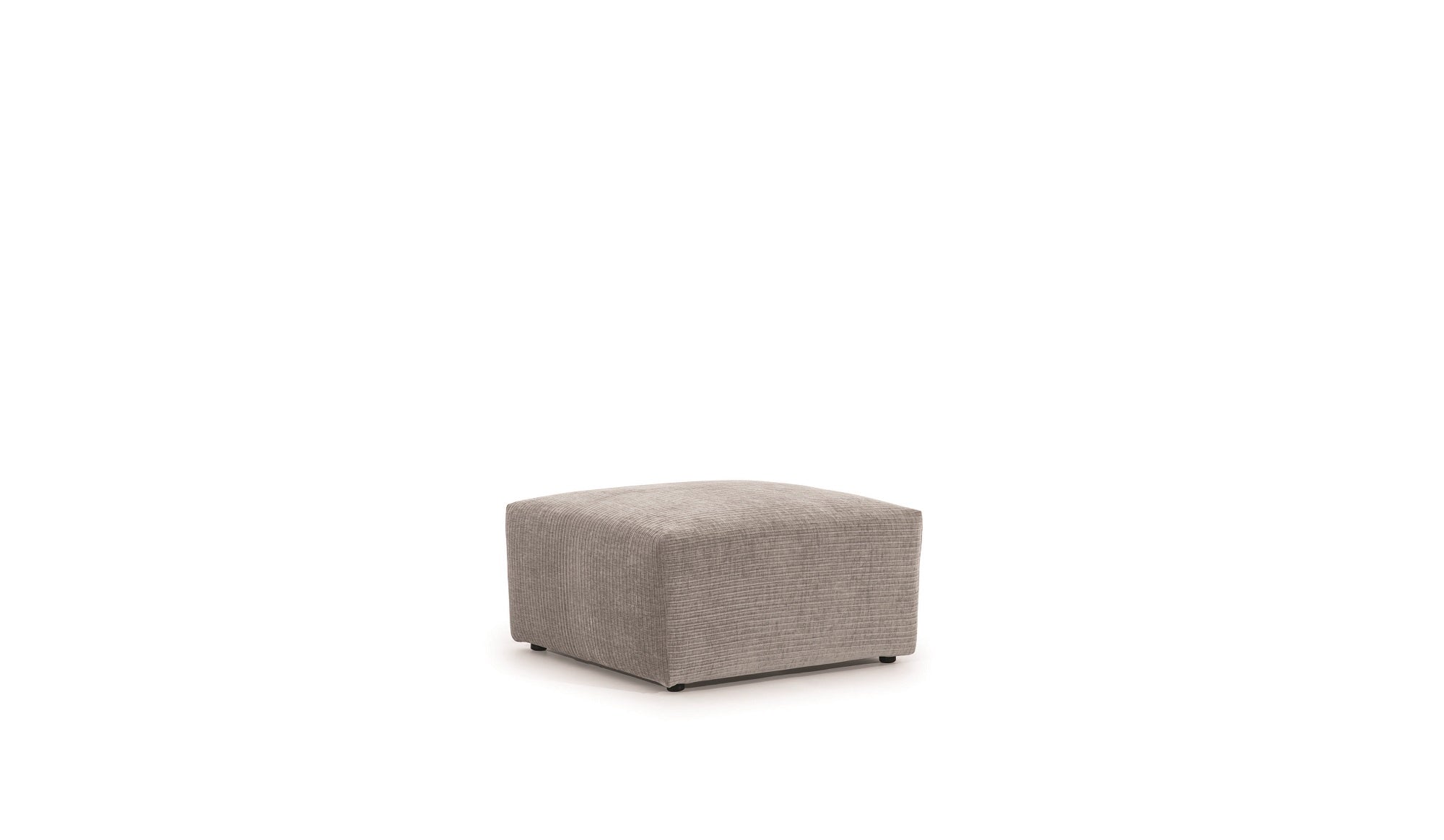 Pouf ottomano in tessuto Zeustron Grigio