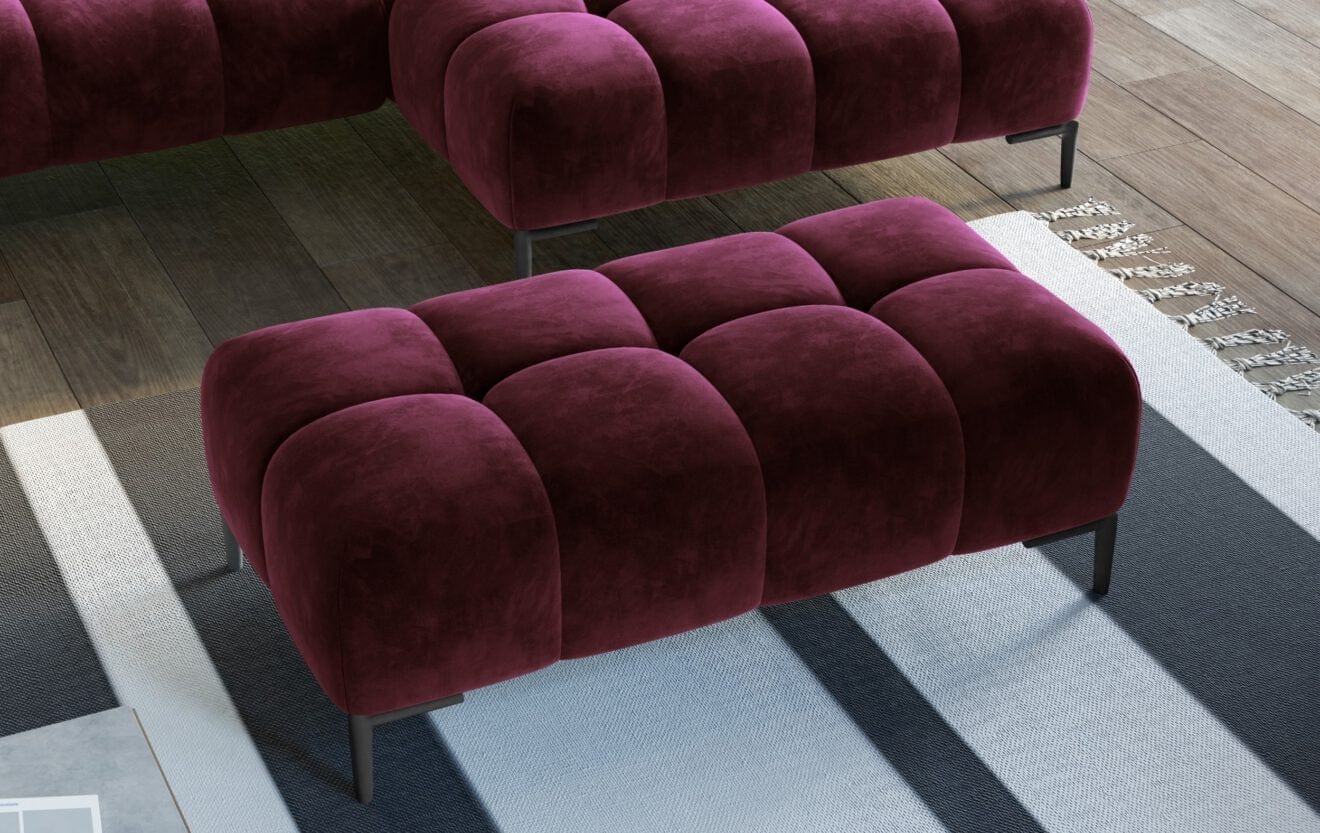 Pouf ottomano Palas XL Borgogna