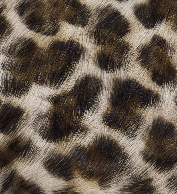 Pouf pieghevole in pelle Leopard Marrone (2)