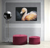 Puff/Contenitore Lines New Coppia Bordeaux cm Ø 71x41-55x33