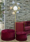 Puff/Contenitore Lines New Coppia Bordeaux cm Ø 71x41-55x33 (1)